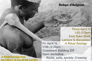 event flyer depicting African miner