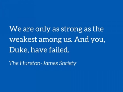 We are only as strong as the weakest among us.  And you, Duke, have failed.