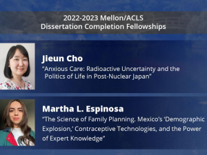 Ph.D. Candidates Cho, Espinosa Receive 2022 Mellon/ACLS Dissertation Completion Fellowships